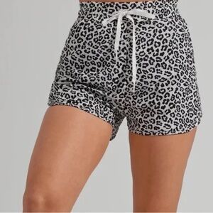 NWT BuffBunny Black and White Leopard Athletic Shorts XL